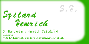 szilard hemrich business card